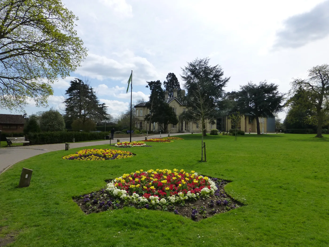 Oaklands House in Oaklands Park, which houses the Museum of Chelmsford. The photograph is a general view of the museum and its grounds.
